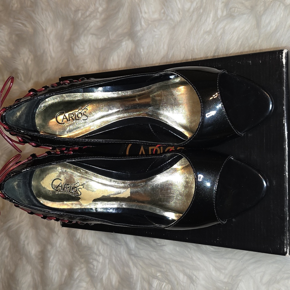 Elegant Black Peep-Toe Heels